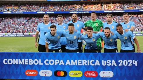 Players of Uruguay pose for a team photo during the CONMEBOL Copa America 2024 Group C match between United States and Uruguay.
