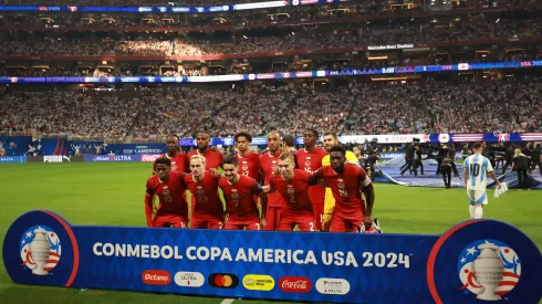 Players of Canada pose for a team photo during the CONMEBOL Copa America group A match between Argentina and Canada.
