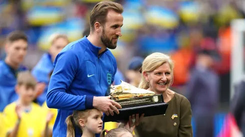Harry Kane presented with a golden boot for becoming England s all-time record goalscorer ahead of the UEFA Euro 2024 Group C qualifying match at Wembley Stadium, London. 
