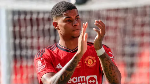 Marcus Rashford in a game with Manchester United