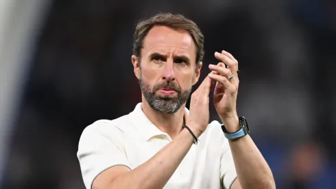 Gareth Southgate, Head Coach of England, applauds the fans after defeat to Spain during the UEFA EURO 2024 final match between Spain and England at Olympiastadion on July 14, 2024 in Berlin, Germany.
