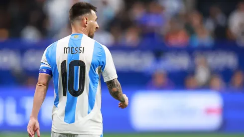 Lionel Messi of Argentina looks on during the CONMEBOL Copa America group A match between Argentina and Canada at Mercedes-Benz Stadium on June 20, 2024 in Atlanta, Georgia.