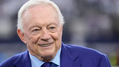 Dallas Cowboys owner Jerry Jones walks the field before the game against the New York Giants at AT&T Stadium on November 12, 2023 in Arlington, Texas.
