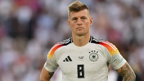Toni Kroos (8) of Germany looking dejected and disappointed after losing a soccer game between the national teams of Spain and Germany.