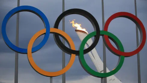 The Olympic Cauldron is tested by fire crews at the Sochi 2014 Winter Olympic Park in the Costal Cluster on January 27, 2014 in Sochi, Russia.