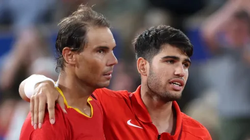 Rafael Nadal and Carlos Alcaraz at the Paris 2024 Olympics
