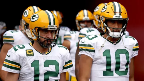 Aaron Rodgers and Jordan Love
