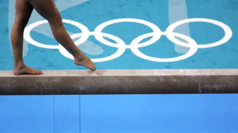 General view during the balance beam exercise at the women's artistic gymnastics individual competition on August 19, 2004 during the Athens 2004 Summer Olympic Games at the Olympic Sports Complex Indoor Hall in Athens, Greece.