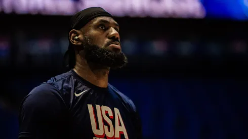 LeBron James 6 for Team USA during the USA Basketball Showcase – USA vs Germany at the O2 Arena, London.
