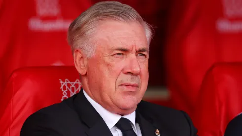 Carlo Ancelotti, Head Coach of Real Madrid, looks on prior to the LaLiga EA Sports match between Granada CF and Real Madrid.
