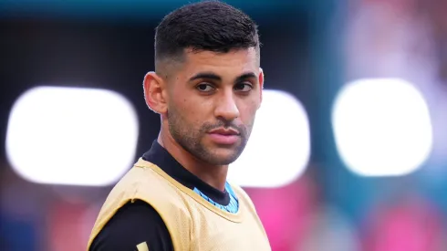 Cristian Romero of Argentina looks on prior to the CONMEBOL Copa America 2024 Group A match between Argentina and Peru at Hard Rock Stadium on June 29, 2024 in Miami Gardens, Florida. Cristian Romero of Argentina looks on prior to the CONMEBOL Copa America 2024 Group A match between Argentina and Peru at Hard Rock Stadium on June 29, 2024 in Miami Gardens, Florida. 
