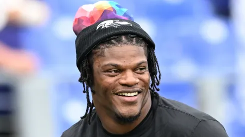 Lamar Jackson quarterback of the Baltimore Ravens
