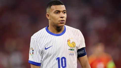 Kylian Mbappe of France looks on during the UEFA EURO 2024 Semi-Final match between Spain and France at Munich Football Arena on July 09, 2024 in Munich, Germany. 
