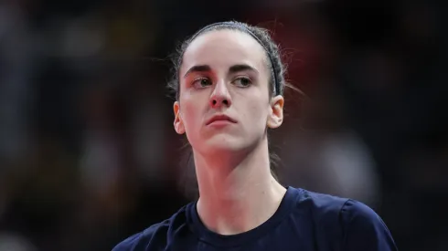 Caitlin Clark #22 of the Indiana Fever against the Seattle Storm at Gainbridge Fieldhouse on May 30, 2024 in Indianapolis, Indiana.
