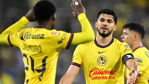 Henry Martín of Club América celebrates the victory.
