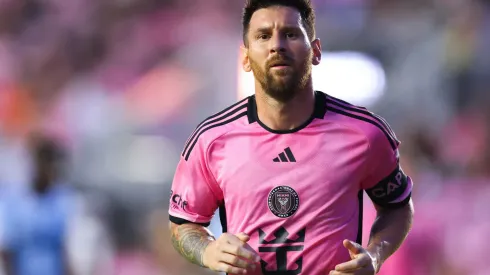 Lionel Messi #10 of Inter Miami looks on against Atlanta United during the first half of the game at Chase Stadium on May 29, 2024 in Fort Lauderdale, Florida.
