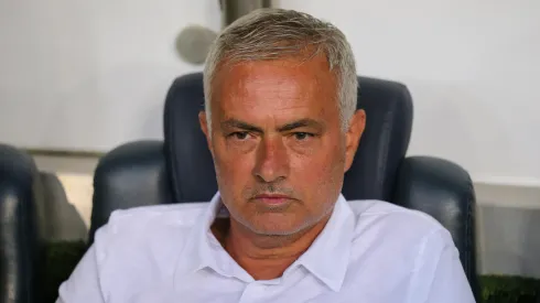 Head coach of Fenerbahce Jose Mourinho looks on during the UEFA Champions League Third Qualifying Round match
