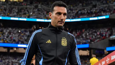 Lionel Scaloni, Head Coach of Argentina gestures during the CONMEBOL Copa America 2024 quarter-final match