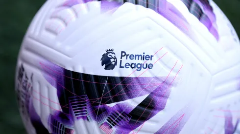 A detailed view of the Premier League logo
