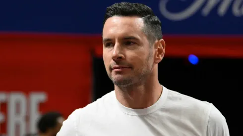 Head coach JJ Redick of the Los Angeles Lakers looks on after the Laker defeated the Atlanta Hawks 87-86 in a 2024 NBA Summer League game
