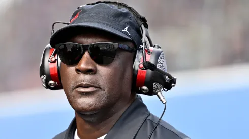 Michael Jordan, NBA Hall of Famer and co-owner of 23XI Racing looks on during the NASCAR Cup Series FireKeepers Casino 400 at Michigan International Speedway on August 18, 2024 in Brooklyn, Michigan.
