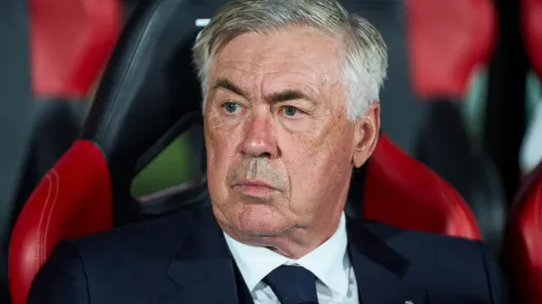 Head coach Carlo Ancelotti of Real Madrid looks on during the La Liga match between RCD Mallorca and Real Madrid CF at Estadi de Son Moix on August 18, 2024 in Mallorca, Spain.