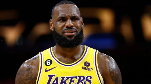 LeBron James #6 of the Los Angeles Lakers at Crypto.com Arena 
