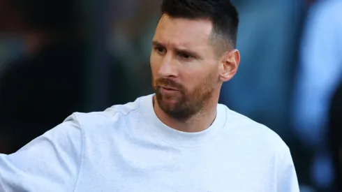 Lionel Messi #10 of Inter Miami looks on prior to a game against Toronto FC at Chase Stadium on July 17, 2024 in Fort Lauderdale, Florida. 
