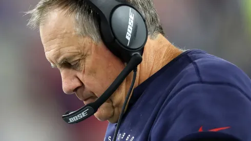 Head coach Bill Belichick of the New England Patriots looks on during the game between the New England Patriots and the Pittsburgh Steelers at Gillette Stadium on September 08, 2019 in Foxborough, Massachusetts.
