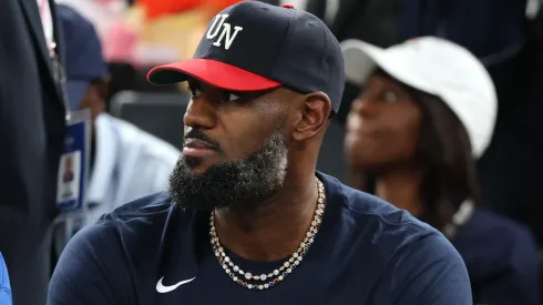 LeBron James of Team USA attended the Women's Gold Medal game between Team France and Team United States on day sixteen of the Olympic Games Paris 2024.
