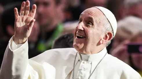 Pope Francis attends the festival of families at Croke Park
