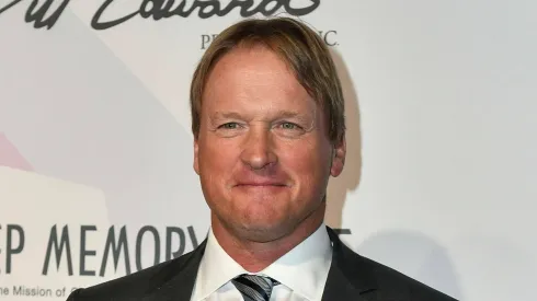 Las Vegas NV – March 07: Jon Gruden pictured as Keep Memory Alive Honors Neil Diamond at 24th Annual Power of Love Gala at MGM Grand Garden Arena Lobby in Las Vegas, Nevada. 
