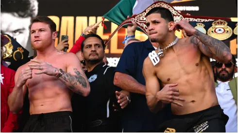 Canelo Alvarez (left) and Edgar Berlanga (right)
