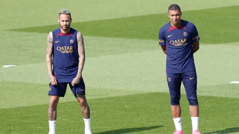 Neymar and Kylian Mbappe at PSG. 
