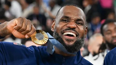 Lebron James during the Men s Basketball Final Gold Medal game between Team France and Team United States on day fifteen of the Paris 2024 Summer Olympic Games.
