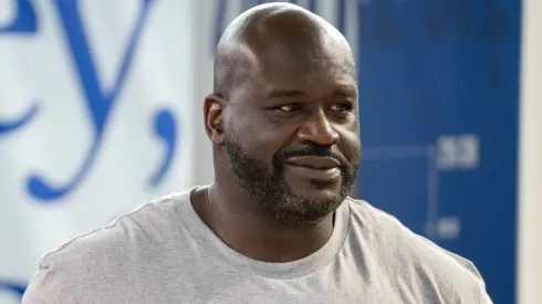 Shaquille O Neal attends the Hey, This is Shaq Basketball Tournament in Warsaw, Poland, on August 28, 2024.
