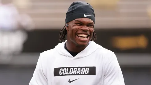 Travis Hunter #12 of the Colorado Buffaloes