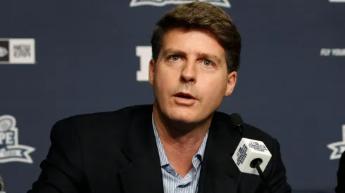 Hal Steinbrenner, Managing General Partner of the New York Yankees is seen during a press conference to announce the New Era Pinstripe Bowl's eight-year partnership with the Big Ten Conference at Yankees Stadium on June 3, 2013 in the Bronx borough of New York City.
