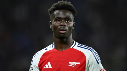 Bukayo Saka of Arsenal during the UEFA Champions League 2024/25 League Phase MD1 match between Atalanta BC and Arsenal FC