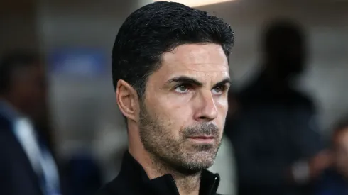 Arsenal FC head coach Mikel Arteta looks on during the UEFA Champions League 2024/25 League Phase MD1 match between Atalanta BC and Arsenal FC at Stadio di Bergamo on September 19, 2024 in Bergamo, Italy. 
