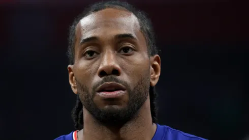 Kawhi Leonard #2 of the LA Clippers before the game against the Atlanta Hawks
