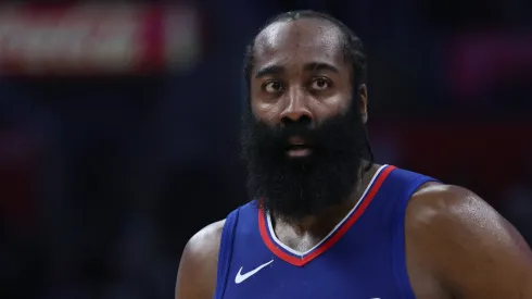  James Harden #1 of the LA Clippers during a 118-100 loss to the Minnesota Timberwolves
