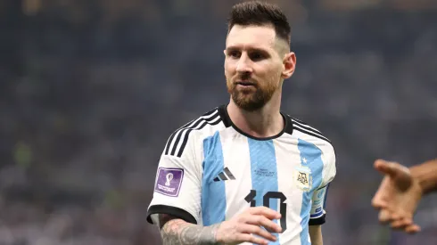 Lionel Messi of Argentina reacts during the FIFA World Cup Qatar 2022 Final match between Argentina and France
