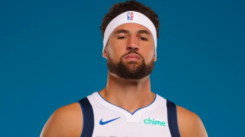 Klay Thompson #31 of the Dallas Mavericks poses for a portrait during the Dallas Mavericks Media Day
