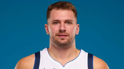 Luka Doncic #77 of the Dallas Mavericks poses for a portrait during the Dallas Mavericks Media Day at Mavericks Training Center on September 30, 2024 in Dallas, Texas.