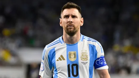 Lionel Messi of Argentina looks on during the CONMEBOL Copa America 2024 quarter-final
