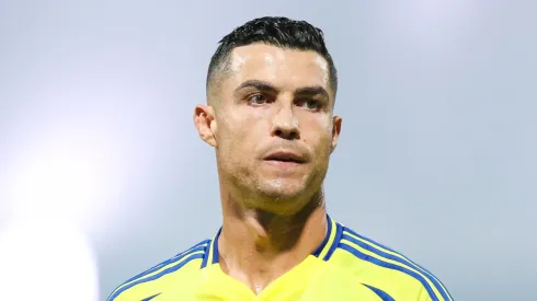 Cristiano Ronaldo of Al Nassr looks on during the Saudi Pro League match between Al Ettifaq and Al Nassr at Al Ettifaq Stadium on September 20, 2024 in Ad Dammam, Saudi Arabia.