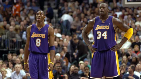 Kobe Bryant and Shaquille O'Neal at the Los Angeles Lakers.
