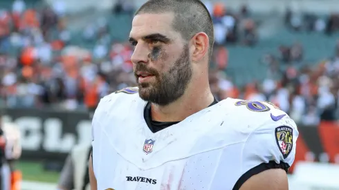 Baltimore Ravens tight end Mark Andrews (89) after the game against the Baltimore Ravens and the Cincinnati Bengals on October 6, 2024, at Paycor Stadium in Cincinnati, OH.
