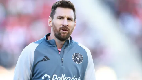 Lionel Messi #10 of Inter Miami CF warms up in the second half during a game against Toronto FC
